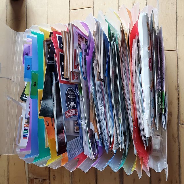A folder full of coupons