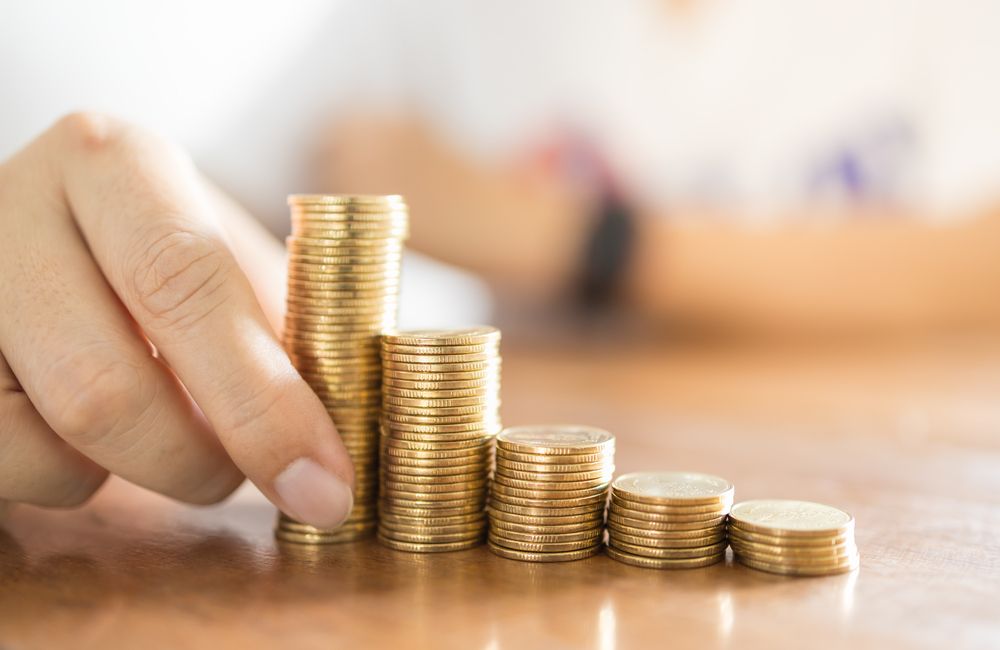 A stack of coins