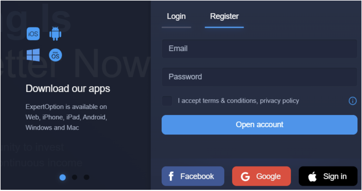 Getting Started: How to Create Your Expert Option Account